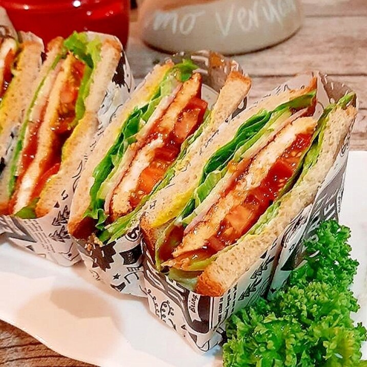 低糖質ブラン食パン de クラブハウスサンド♪